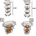 Ver imagem 3 de Fruteira 3 andares ferro madeira oval/redonda artesanal rústica