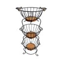 Ver imagem 4 de Fruteira 3 andares ferro madeira oval/redonda artesanal rústica