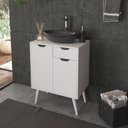 Ver imagem 1 de Gabinete para Banheiro com 2 Portas e 1 Gaveta Bn3637 Branco Tecnomobili