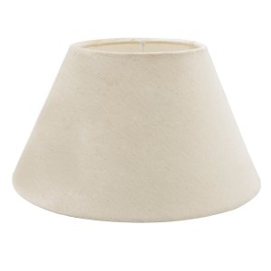 Cúpula Abajur Luminária 14x22x09cm Tecido Algodão Soquete Importado Cor Bege Ref 17