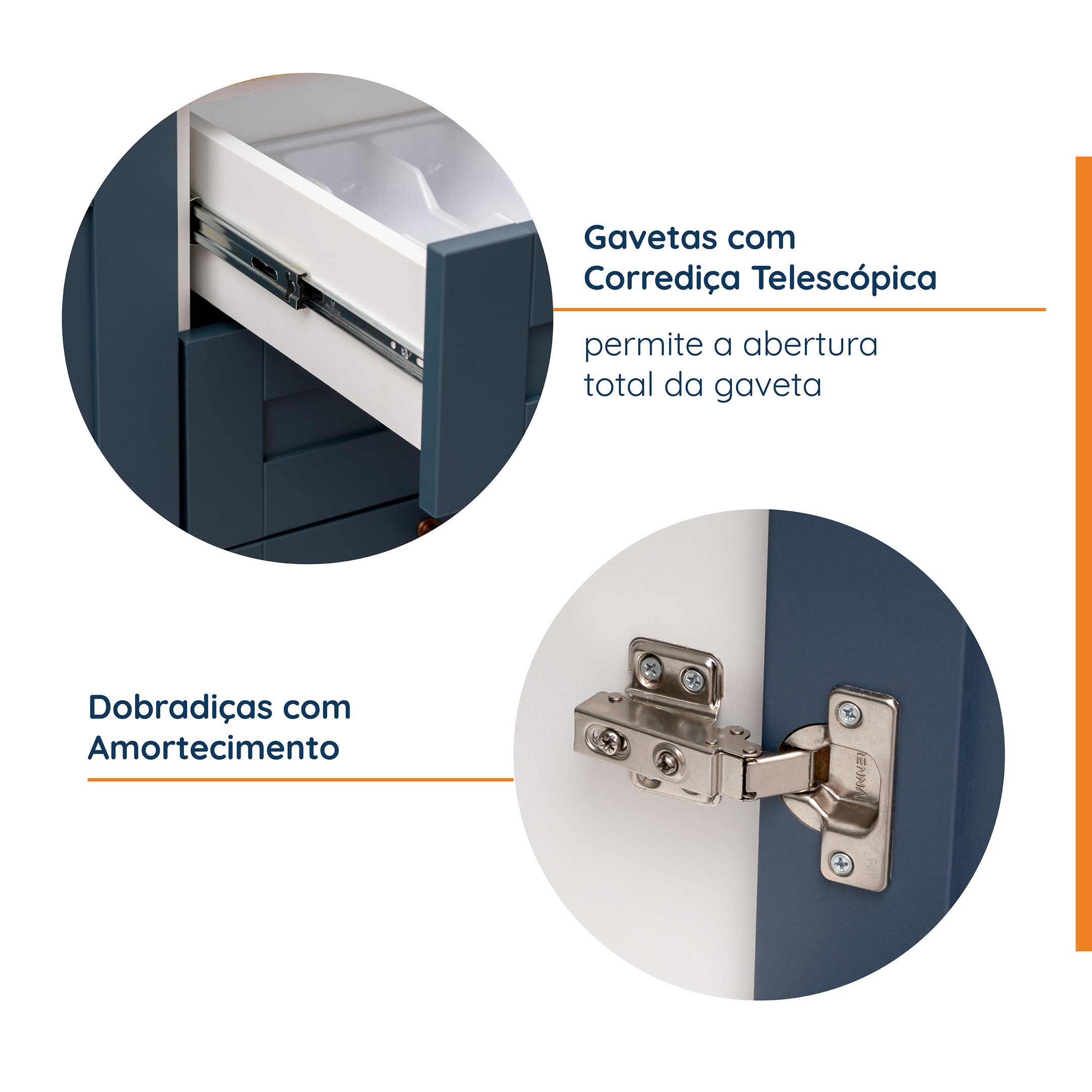 Cozinha Modulada 7 Peças com Tampo 3 Aéreos 3 Balcões e Torre Quente Arizona CabeCasa MadeiraMadeira - 6