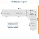 Ver imagem 3 de Cozinha Planejada 7 Peças 1 Tampo 3 Aéreos 3 Balcões e Torre Quente Arizona CabeCasa MadeiraOriginals Azul/Branco