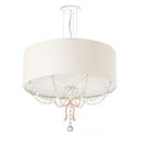 Ver imagem 1 de Lustre Pendente Infantil Laço Cúpula Branco 50x15 3e27