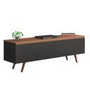 Ver imagem 2 de Rack Tuboarte Ruth P/ Tv's de até 55" com Pés em Estilo Retrô Amêndoa Preto