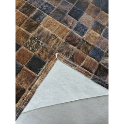 Tapete de Couro Quadriculado 2,00 X 1,50 M Marron Exótico - 3