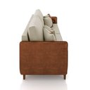 Ver imagem 2 de Sofá 3 Lugares Living 192cm Pé Madeira Valença Marrom/veludo K01 - D\'rossi Cor Bege