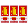 Combo 6 Placas De Sinalização Extintor BC CO2 Equipamentos Elétricos E Líquidos Inflamáveis 15x30 Ac - 1