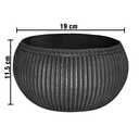 Ver imagem 2 de Vaso PU com Texura de Corda Baixo 1202 Poliform Chumbo