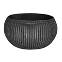 Ver imagem 1 de Vaso PU com Texura de Corda Baixo 1202 Poliform Chumbo