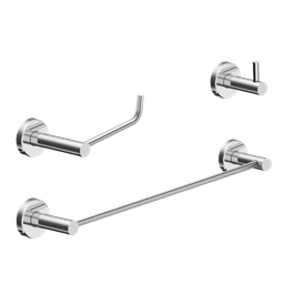 Kit Acessório para Banheiro Escovado 3 Peças Grego Metal 2030at - 1