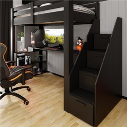 Cama Alta Infantil/Juvenil Star Plus Office Multifuncional Casatema - 10
