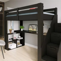 Cama Alta Infantil/Juvenil Star Plus Office Multifuncional Casatema - 9