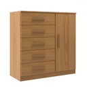 Ver imagem 2 de Cômoda New Monaco 1 Porta 5 Gavetas Cinamomo - Evidencia Móveis
