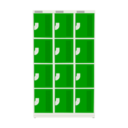 Armário em Aço 12 Portas Compatível com Capacete - Nk 3334 Verde Fluorescente - 1