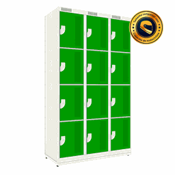 Armário em Aço 12 Portas Compatível com Capacete - Nk 3334 Verde Fluorescente - 2