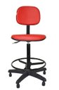 Ver imagem 2 de Cadeira Caixa Secretaria Bolt - Couro Sintetico Corano - Vermelho