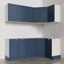 Ver mais imagens de Cozinha Modulada 6 Peças sem Tampo 3 Aéreos 6 Portas e 3 Balcões Arizona CabeCasa MadeiraOriginals