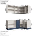 Ver imagem 5 de Cozinha Planejada 6 Peças sem Tampo 3 Aéreos 6 Portas e 3 Balcões Arizona CabeCasa MadeiraOriginals Azul