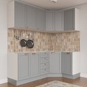 Ver imagem 2 de Cozinha Modulada 6 Peças sem Tampo 3 Aéreos 6 Portas e 3 Balcões Arizona CabeCasa MadeiraOriginals