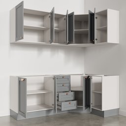 Cozinha Modulada 6 Peças sem Tampo 3 Aéreos 6 Portas e 3 Balcões Arizona CabeCasa MadeiraMadeira - 9