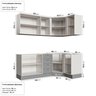 Cozinha Modulada 6 Peças sem Tampo 3 Aéreos 6 Portas e 3 Balcões Arizona CabeCasa MadeiraMadeira - 4