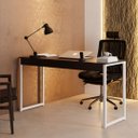 Ver imagem 2 de Mesa Escrivaninha Industrial Desk 90 Color Quarto Escritório Preto Branco