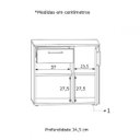 Ver imagem 4 de Balcão 1 Porta 1 Gaveta 2 Nichos Est016 Criando Mobília