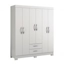 Ver imagem 1 de Guarda-roupa 6 Portas Nt 5130 Branco - Notável