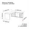 Mesa para Escritório em L Diretor 190x180cm MPB04GPE40TUB ESP213  - 2