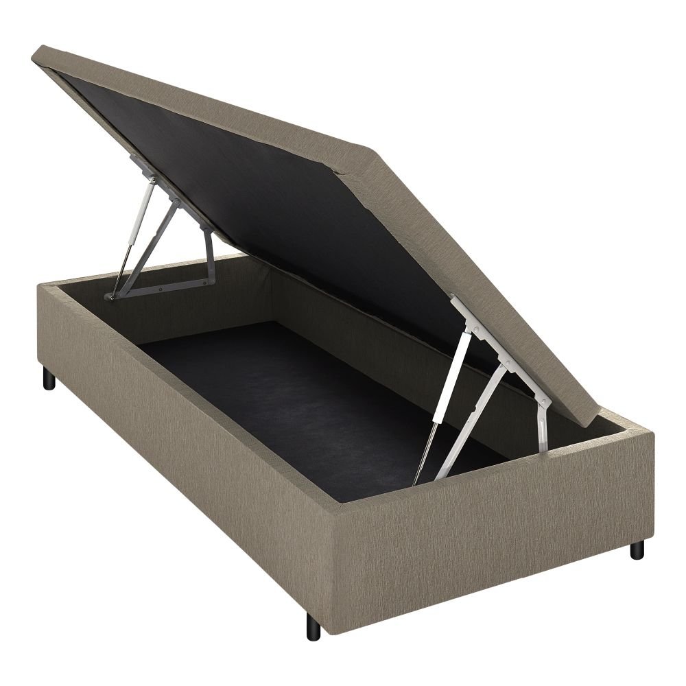 Base para Box Baú Solteiro Black Tie Bege 88x188 | MadeiraMadeira