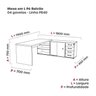 Mesa para Escritório em L Diretor 190x180cm MPB04GPE40TUB ESP216  - 3