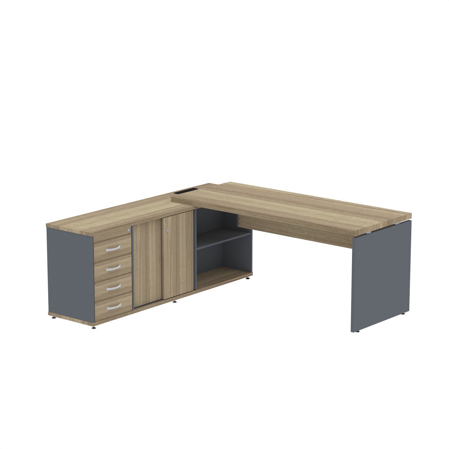 Mesa para Escritório em L Diretor 190x180cm MPB04GPE40TUB ESP216  - 1