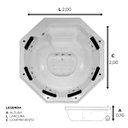 Ver imagem 2 de Spa Redondo Madrid Completo em Acrílico - 220v