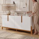 Ver mais imagens de Buffet 170cm 4 Portas Lizz Branco/Cedro