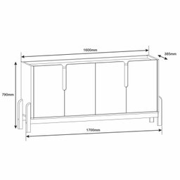 Buffet 170cm 4 Portas Lizz  - 5