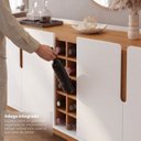 Ver imagem 5 de Buffet Aparador 190cm 4 Portas e Adega Lizz Branco/Cedro