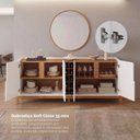 Ver mais imagens de Buffet Aparador 190cm 4 Portas e Adega Lizz Branco/Cedro