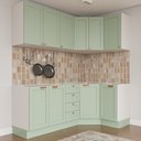 Ver imagem 2 de Cozinha Modulada 6 Peças sem Tampo 3 Aéreos 6 Portas e 3 Balcões Arizona CabeCasa MadeiraOriginals