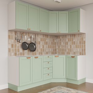 Cozinha Modulada 6 Peças sem Tampo 3 Aéreos 6 Portas e 3 Balcões Arizona CabeCasa MadeiraOriginals