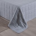 Ver imagem 3 de Kit Cobre Leito Colcha Lunar Casal 3 Peças 400 Fios Matelado Dupla Face - Cinza - 100% Poliéster