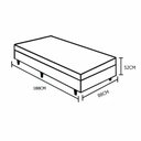 Ver imagem 3 de Cama Box Solteiro Colchão Alana Espuma D20 Acolchões + Box Poliéster 52x88x188 Cor:Preto