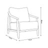 Poltrona Decorativa Vita Estofada Linho Off White - Mel - 6