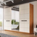 Ver imagem 1 de Guarda Roupa Casal 242,1cm 6 Portas com Espelho 240855 Lisboa Politorno Móveis
