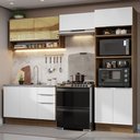 Ver imagem 1 de Armário de Cozinha Completa 270cm Rustic/Branco Stella Madesa 07