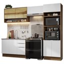 Ver imagem 3 de Armário de Cozinha Completa 270cm Rustic/Branco Stella Madesa 07