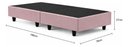 Ver imagem 2 de Base Box para Cama Juvenil Dobrável Suede 188x78cm Bipartido - Rosa
