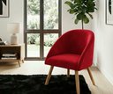 Ver imagem 1 de Conjunto 4 Cadeiras Luna Decorativa Ergonômica Pés Madeira para Sala de Jantar,cozinha ou Quarto- Ve