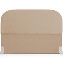 Ver mais imagens de Cabeceira Cama Box Casal 140cm Lanna com Puff Recamier Doha W01 Linho Bege Escuro - Lyam Decor