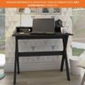 Escrivaninha para Home Office 3 Nichos Itália Artany Preto - 7