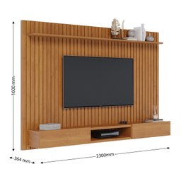 Painel para TV até 75 Polegadas Ripado Loft 2,2m  - 3